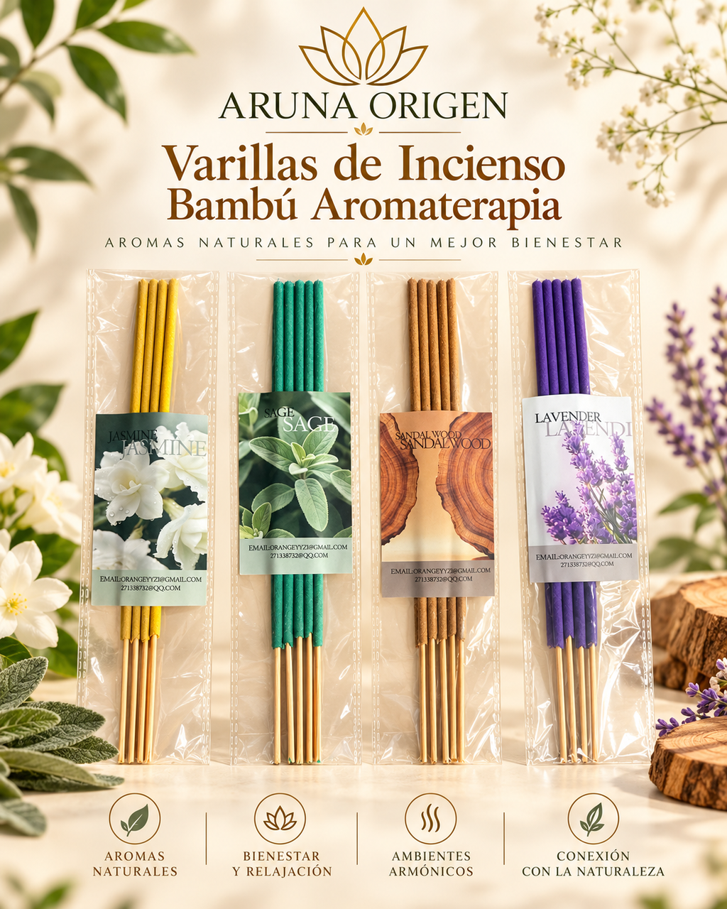 Varillas de Incienso Bambú